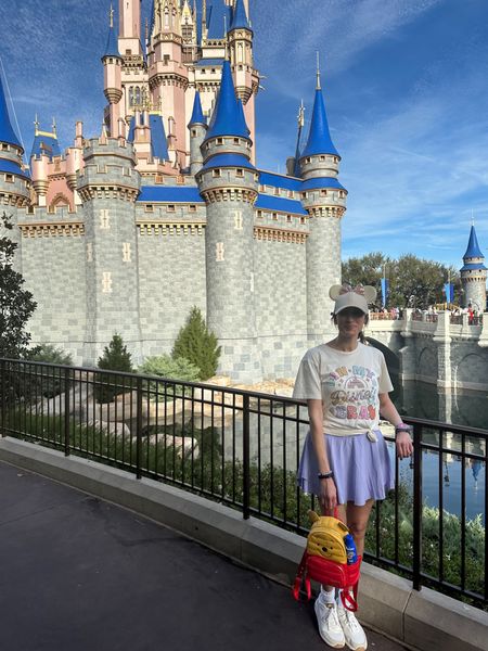 Disney world outfit with lululemon skirt, in my Disney era tee from Etsy, Winnie the Pooh loungefly backpack, Minnie ears hat, Nike air max sneakers 

#LTKstyletip #LTKitbag #LTKtravel