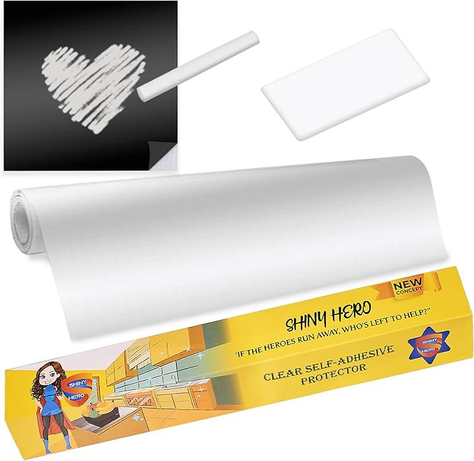 Clear Wall Protector Contact Paper - Self Adhesive Removable Vinyl Film Kitchen Cabinet Liner Tra... | Amazon (US)