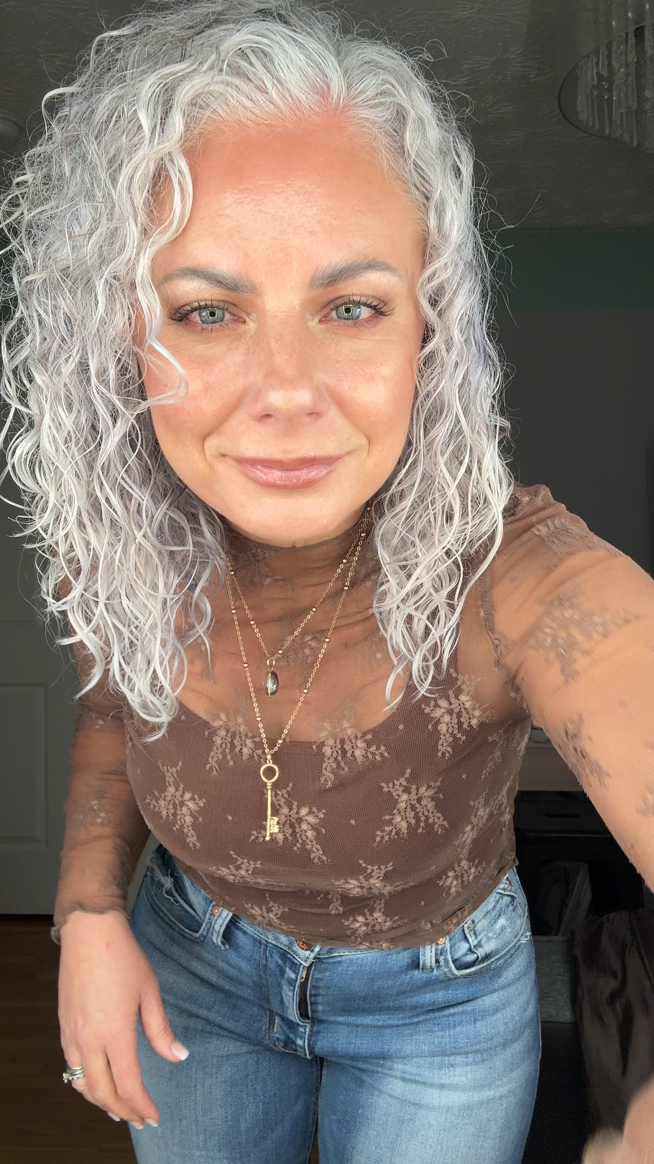 Turning heads with this stunning brown lace sheer top! 🤎 Perfectly chic and oh-so-cute for a night out. Pair it with your favorite accessories and let the compliments roll in. #FashionForward #NightOutStyle

#LTKFindsUnder50 #LTKStyleTip