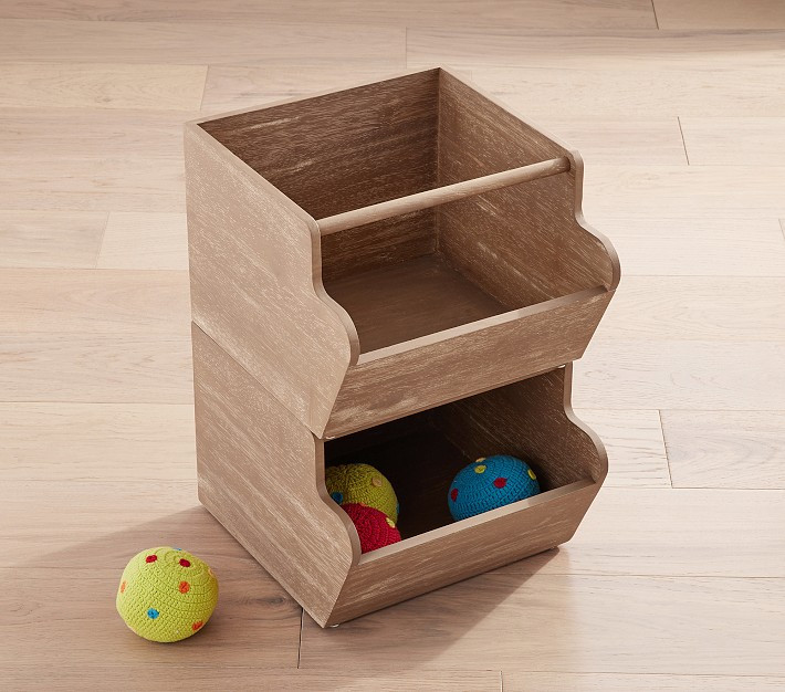 Wood Stackable Bin | Pottery Barn Kids