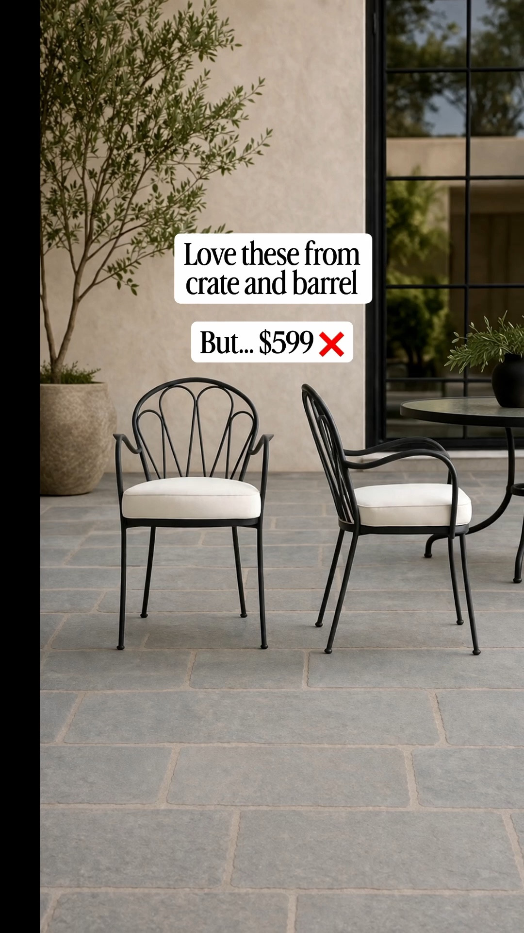 Look for less dining chair crate & Barrel versus world market. I love this European feel dining chair outdoor dining chair world market has the same look for so much less.

#LTKHome #LTKSaleAlert