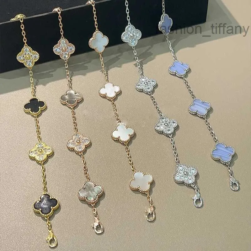 Classic 4/four leaf clover designer bracelet red blue Agate Shell Mother-of-Pearl charm bracelets... | DHGate