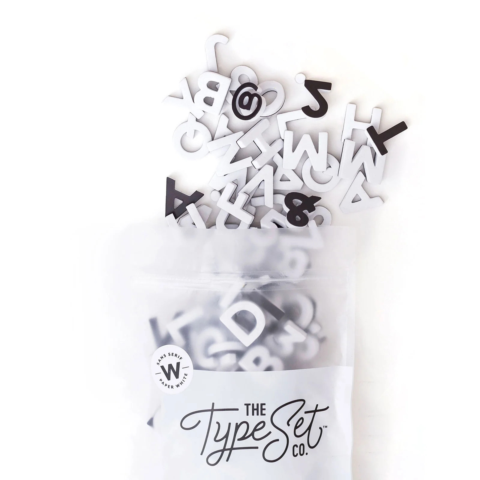 1" Paper White Magnetic Letters & Numbers | The Type Set Co.