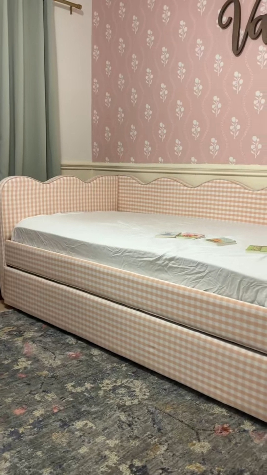 The cutest gingham, trundle day bed for a little girl’s room! #girlsroom #girlsbedroom #kidsbedroom #pinkbedroom #bedroomfurniture #bedroommakeover #girlsbedroominspo 

#LTKHome #LTKKids