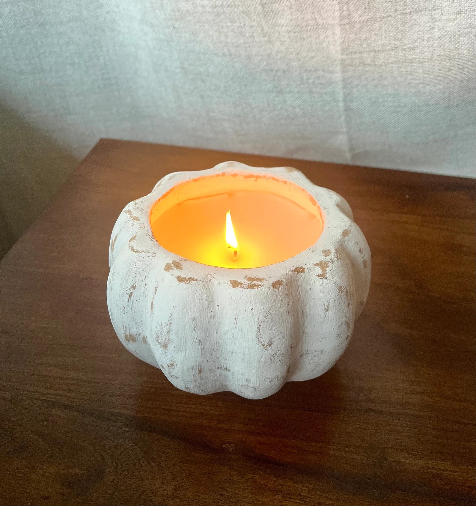 White Clay Pumpkin Candle 16oz Fall Soy Blend Candles Fall Home Decor - Etsy | Etsy (US)