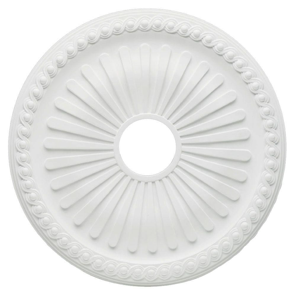 20 in. White Soleil Ceiling Medallion | The Home Depot
