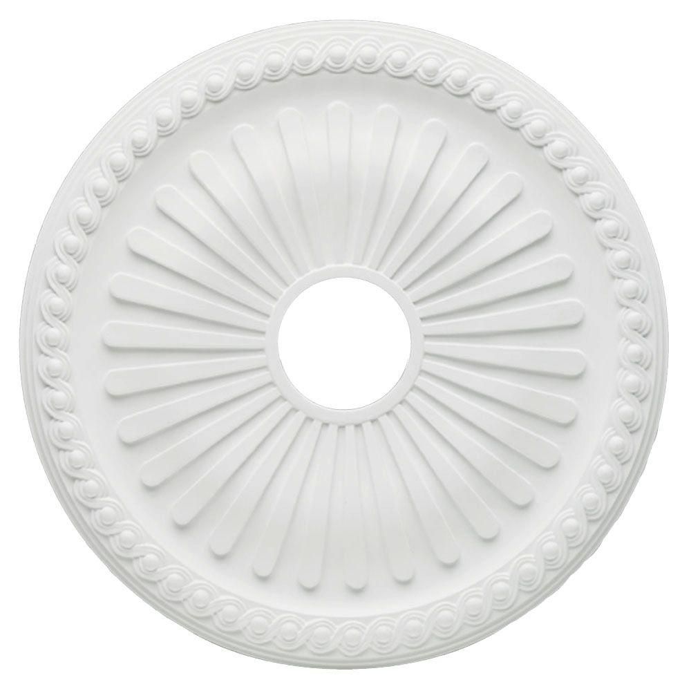 20 in. White Soleil Ceiling Medallion | The Home Depot
