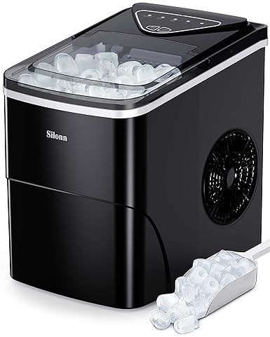 Silonn Ice Makers Countertop, 9 Cubes Ready in 6 Mins, 26lbs in 24Hrs, Self-Cleaning Ice Machine ... | Amazon (US)