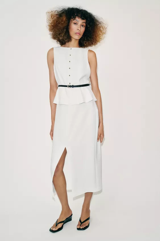 BELTED MIDI DRESS | Zara US