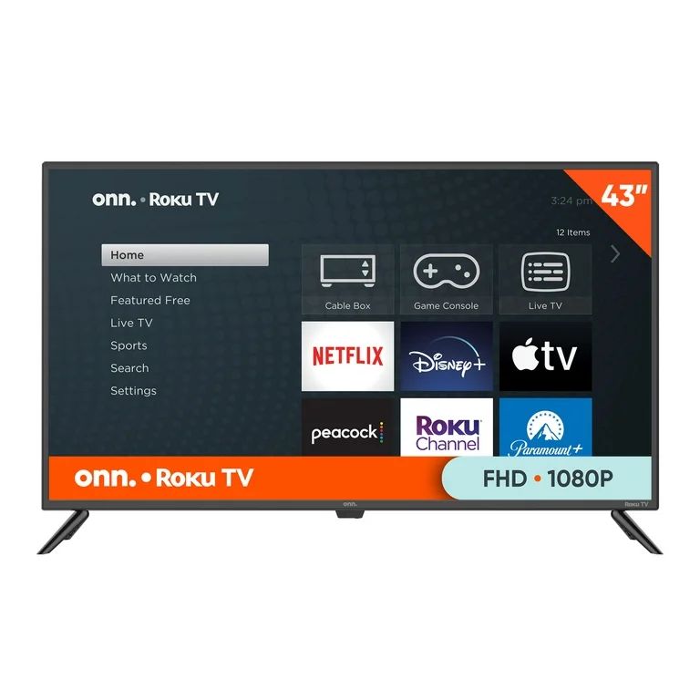 onn. 43” Class FHD (1080P) LED Roku Smart TV (100133209) | Walmart (US)