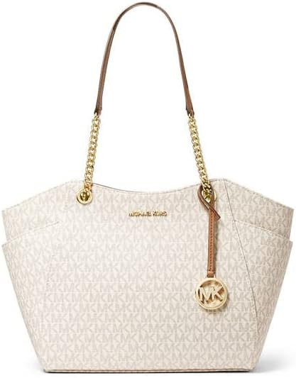 Michael Kors Women's Jet Set Travel Saffiano Leather Chain Shoulder Tote, Large | Amazon (US)