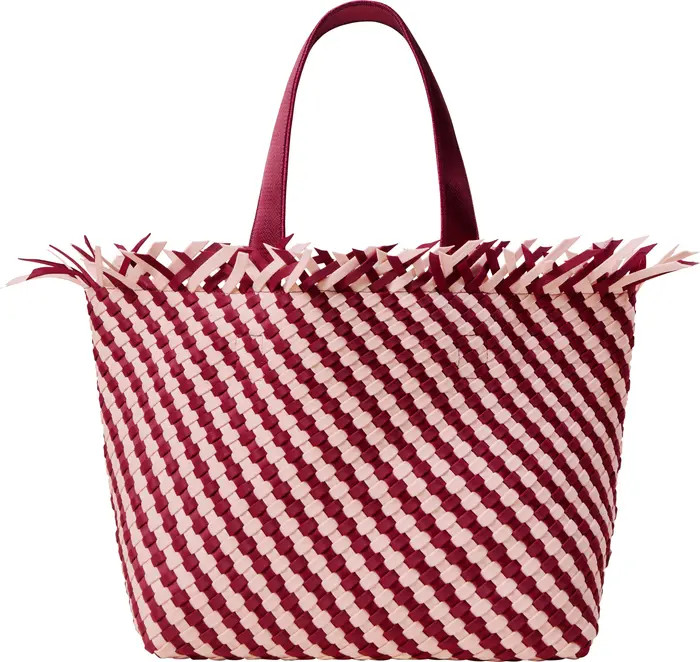 Medium Havana Stripe Woven Tote | Nordstrom