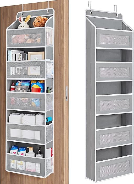 JARLINK Over The Door Organizer Storage, 5 Shelf Hanging Door Organizer with 5 Large Capacity Poc... | Amazon (US)