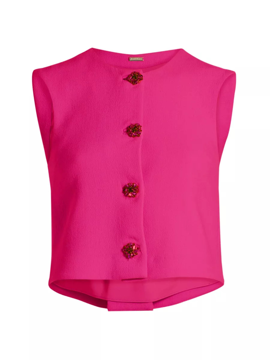 Remo Sleeveless Wool Crepe Top | Saks Fifth Avenue