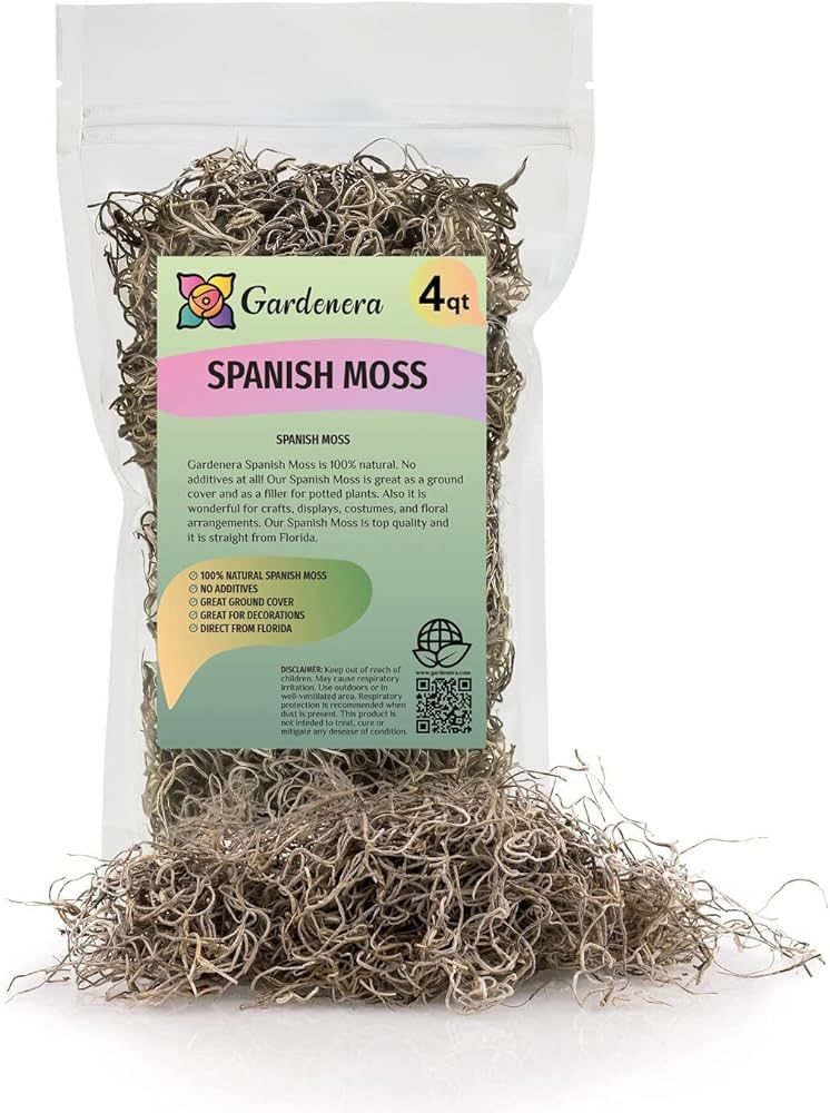 Gardenera Premium Natural Spanish Moss | Natural Preserved - Great Ground Cover - Filler for Pott... | Amazon (US)