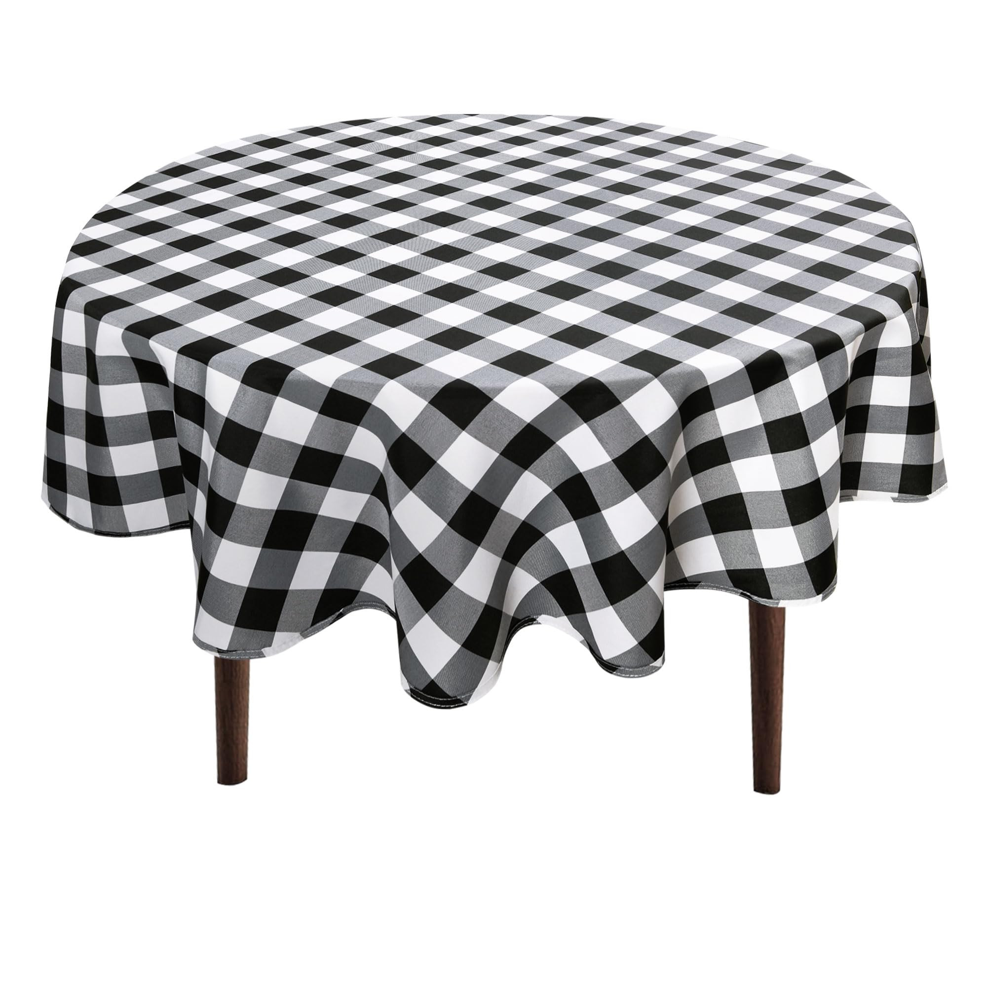 Hiasan Checkered Round Tablecloth 90 Inch - Waterproof Stain and Wrinkle Resistant Washable Fabri... | Amazon (US)