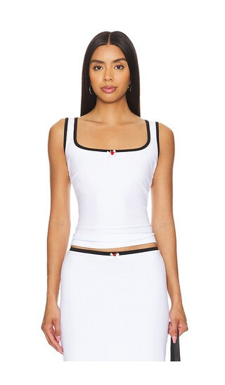 Rowen Rose Tank Top in White. Size 34. | Revolve Clothing (Global)