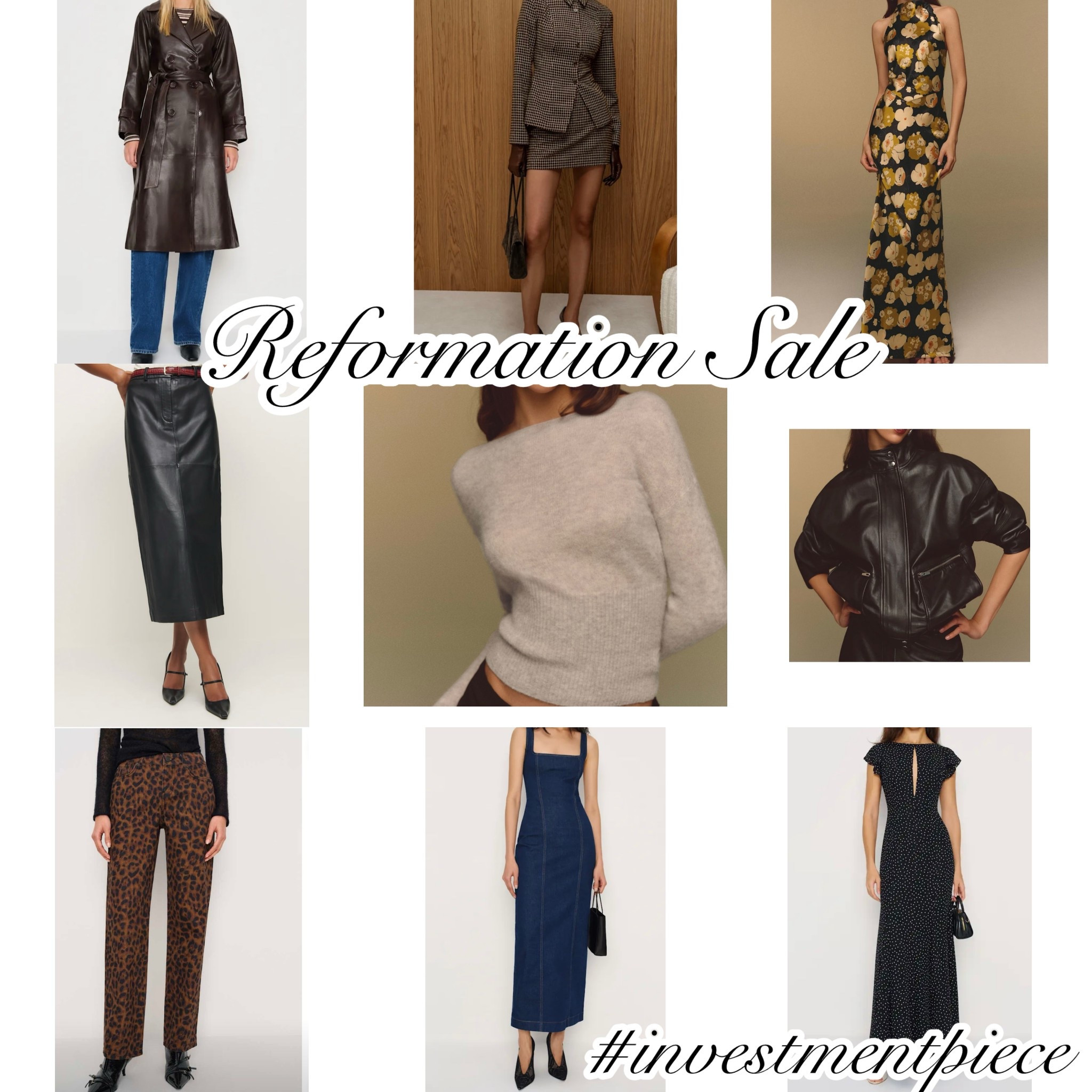 From leather to silks- denim for daily wear or suit sets- get 25% off these amazing picks from @reformation #investmentpiece 

#LTKOver40 #LTKSeasonal #LTKCyberWeek
