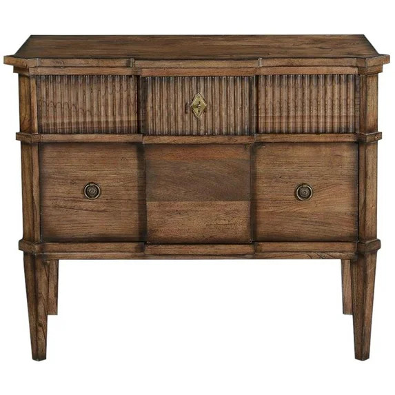 Rustic Pecan St. Denis Solid Wood Nightstand | Walmart (US)