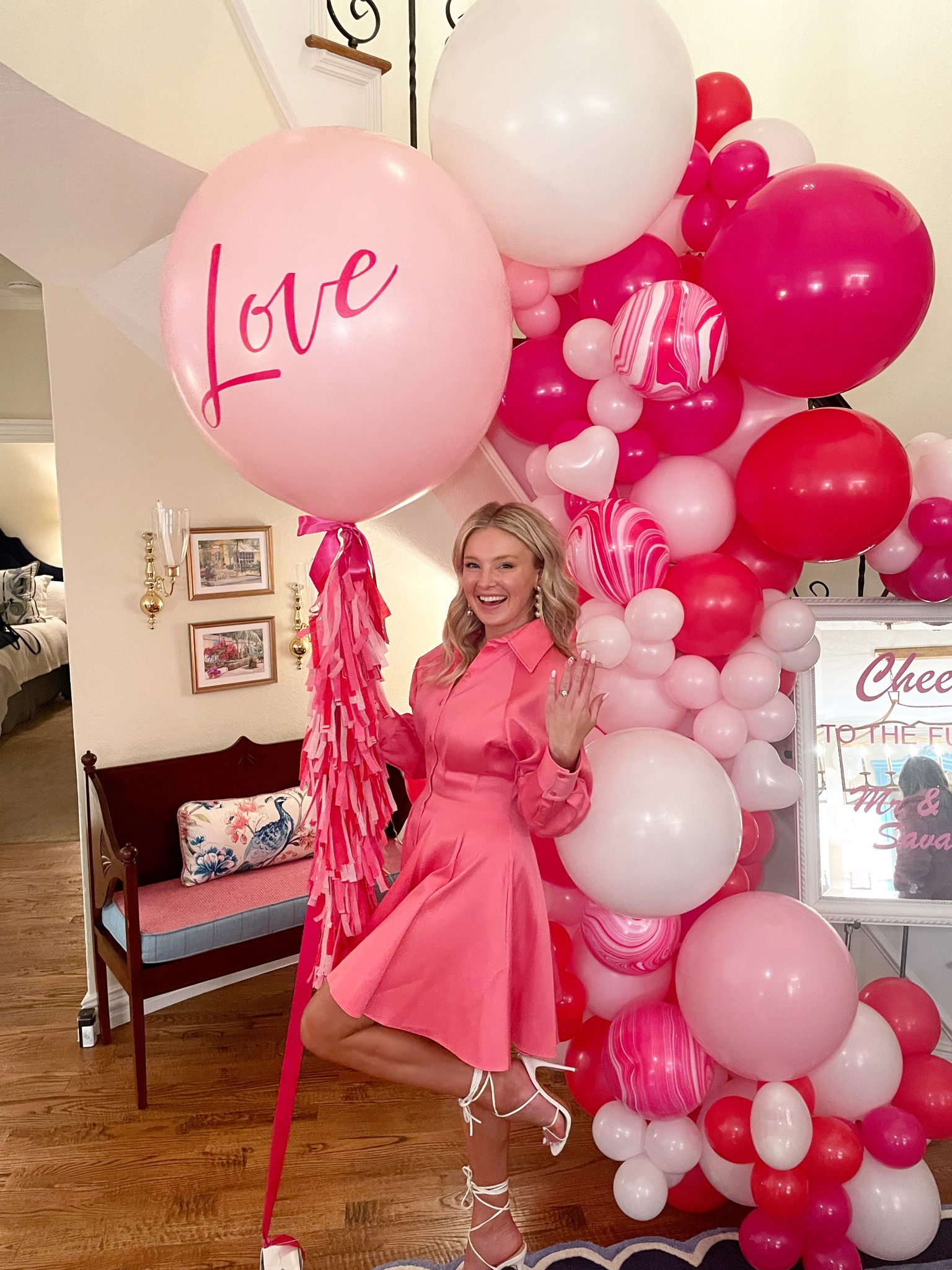  Valentine’s engagement party 

Pink dress. Engagement party. Valentine’s outfit. Engagement outfit. White heels. Lace up heels.  

#LTKFind #LTKstyletip #LTKwedding