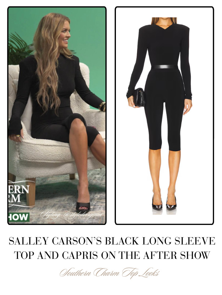 Salley Carson's Blackc Long Sleeve Top and Capris on The After Show //  Styling: @styledvirginia 

 