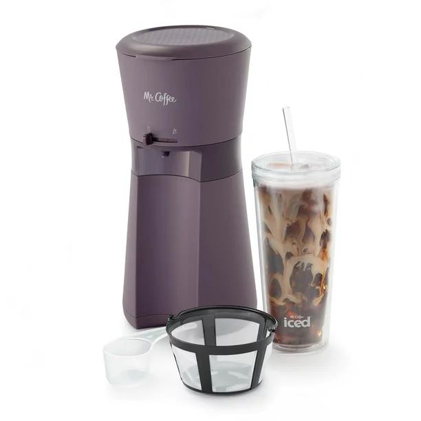Mr. Coffee® Iced™ Coffee Maker with Reusable Tumbler and Coffee Filter, Lavender - Walmart.com | Walmart (US)