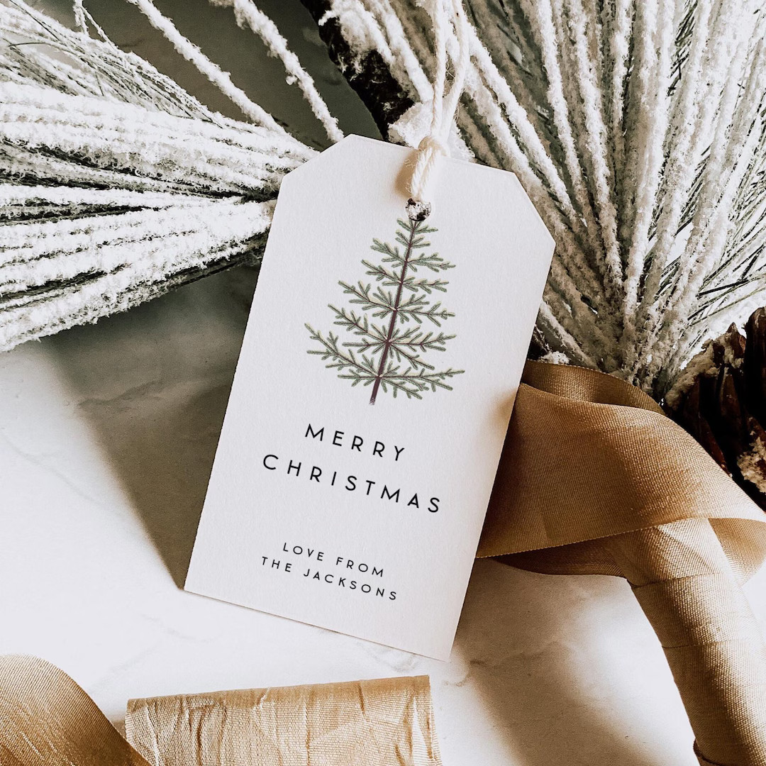 Editable Christmas Gift Tag, Editable Christmas Gift Tag, Holiday Gift Tag Template, Printable Ch... | Etsy (US)