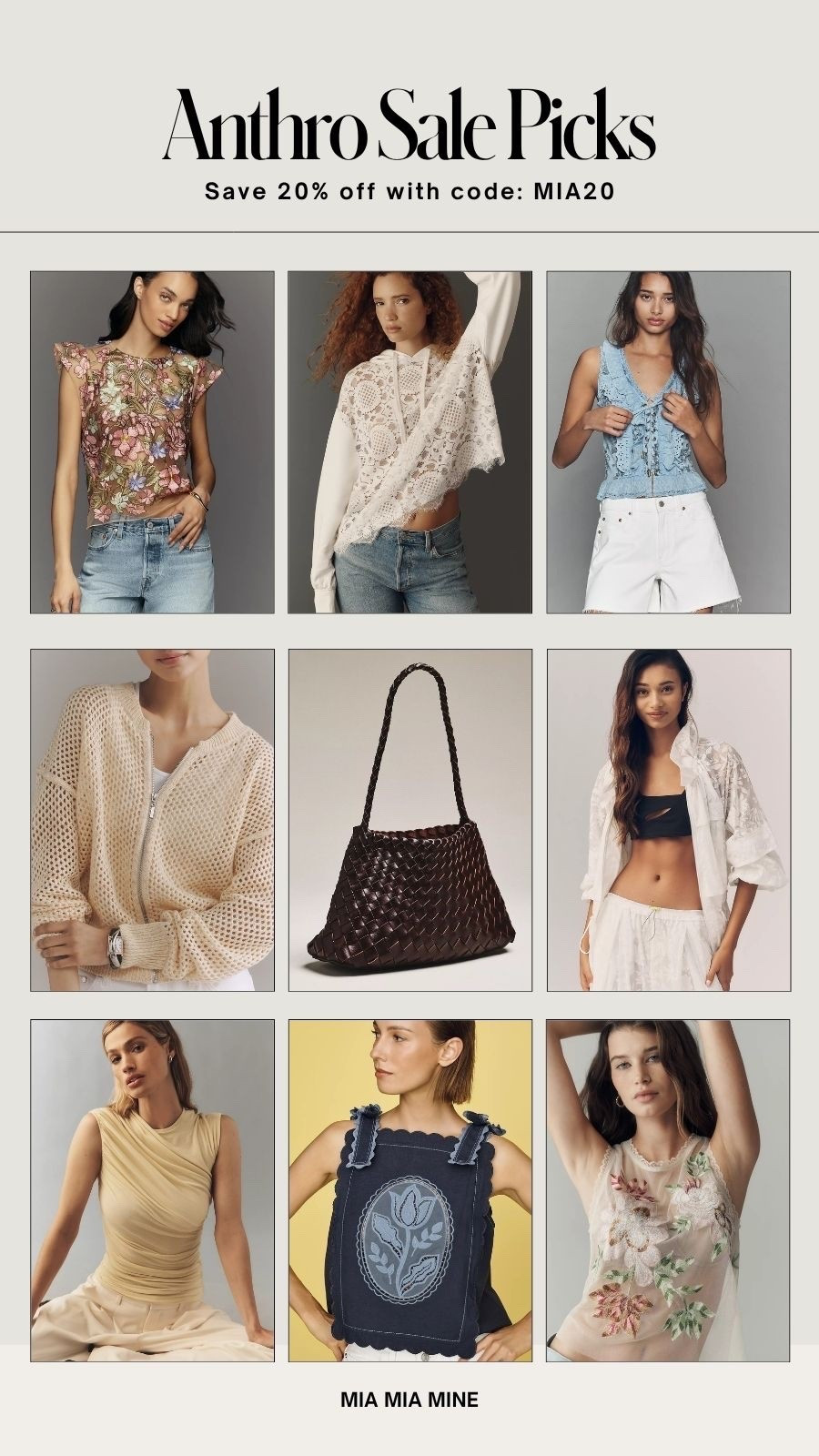 Anthropologie spring and summer fashion on sale! You can save 20% off with code MIA20

I’m linking my favorite lace tops, date night pieces, spring jackets and vacation pieces all on sale!

#LTKSaleAlert #LTKTravel #LTKSeasonal