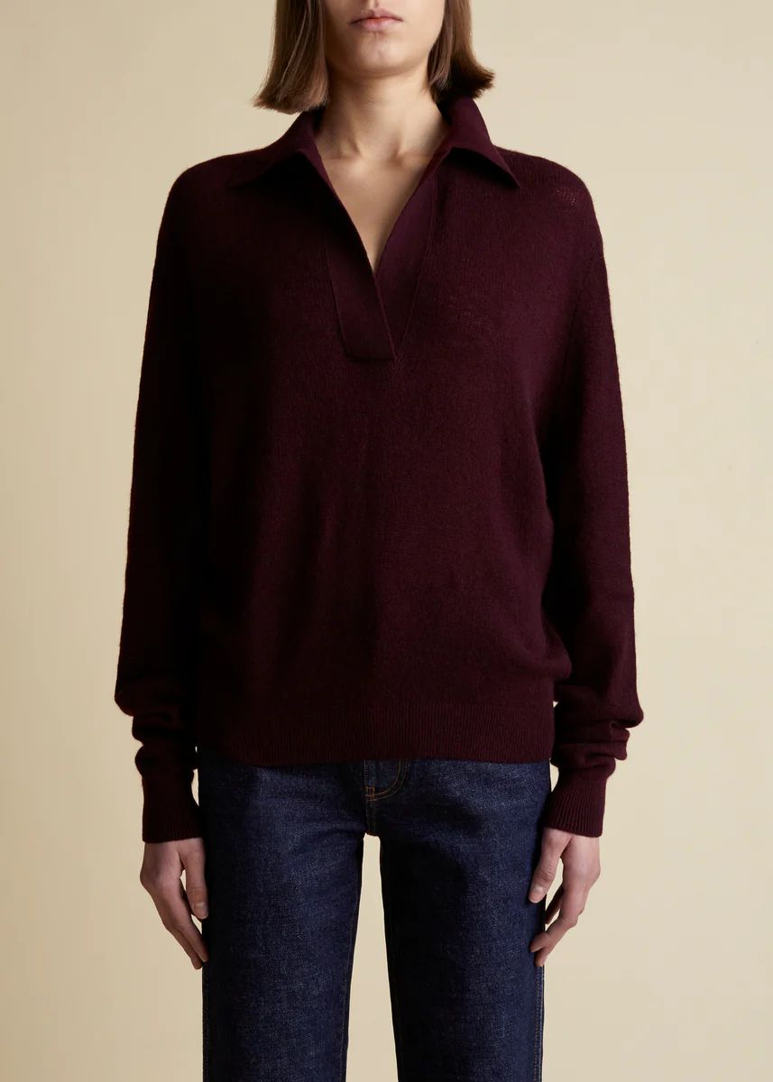 The Jo Sweater in Merlot | Khaite