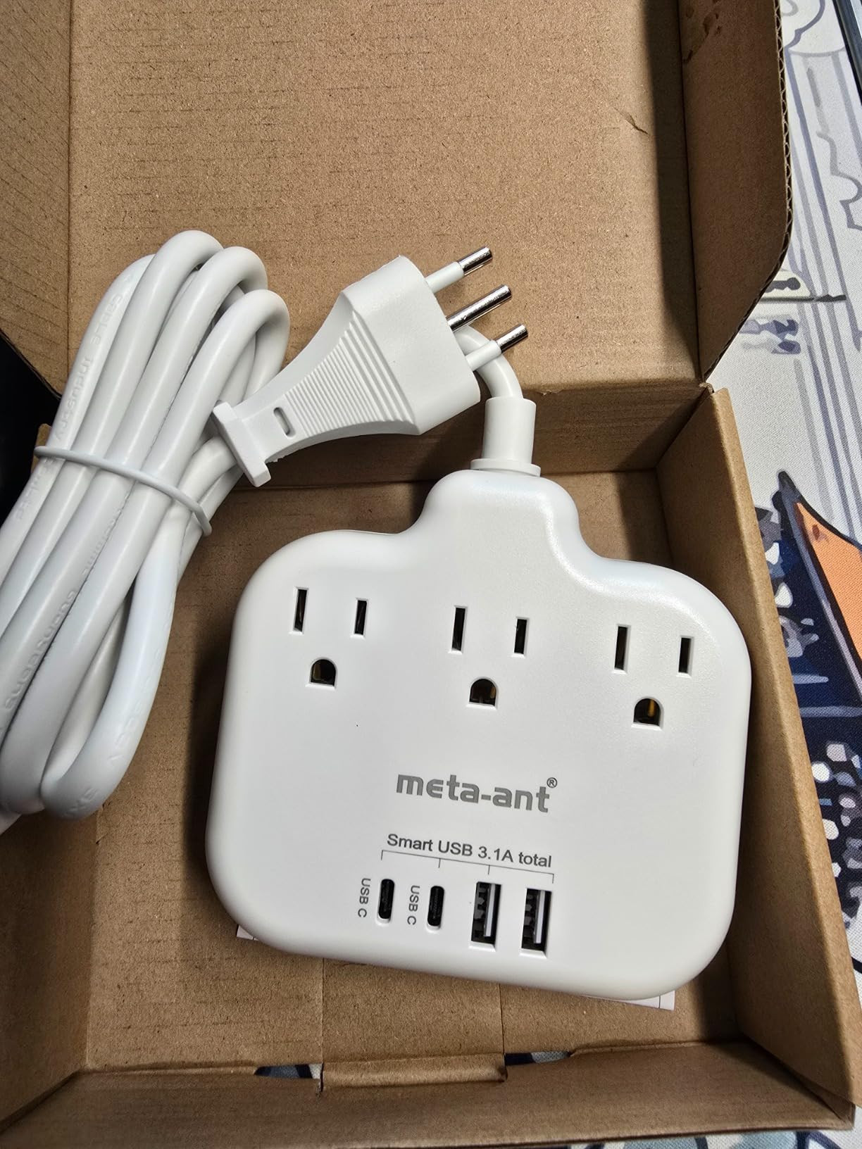 European Travel Plug Adapter, US to European Plug Adapter with 3 American Outlets & 4 USB, 3ft Eu... | Amazon (US)