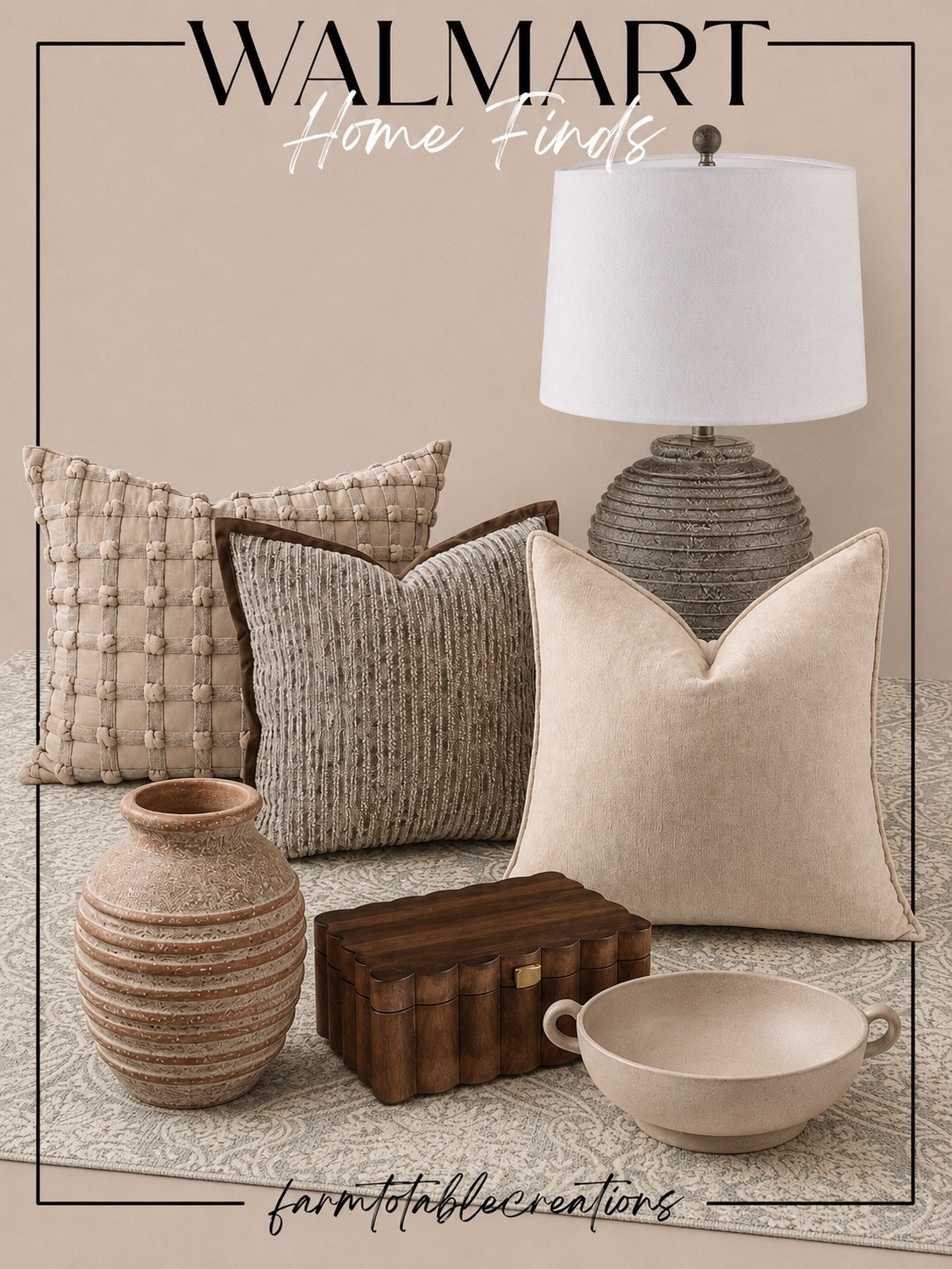Walmart Home Finds You’ll Want in Every Room 🤎

These warm, designer-inspired Walmart finds prove that creating a cozy, elevated home doesn’t have to come with a luxury price tag. From textured throw pillows and artisan-inspired decor to statement lighting and beautiful neutral accents, these pieces effortlessly layer together for that collected, high-end look we all love.

Whether you’re refreshing a living room, styling a console table, or adding warmth to a bedroom, these affordable finds bring texture, character, and timeless style to any space. Save this post for your next home refresh!

Follow @farmtotablecreations on Instagram for more cozy home finds and trending decor.

#LTKHome #WalmartHome #WalmartFinds #AffordableHomeDecor #HomeDecorFinds #NeutralHomeDecor #DesignerLookForLess #ModernFarmhouse #CozyHome #HomeStyling #LivingRoomDecor #ConsoleTableDecor #DecorInspiration #InteriorStyling #BudgetFriendlyDecor #HomeRefresh #McGeeAndCoInspired #WarmNeutralDecor #FarmToTableCreations #LTKStyle

#LTKSaleAlert #LTKHome