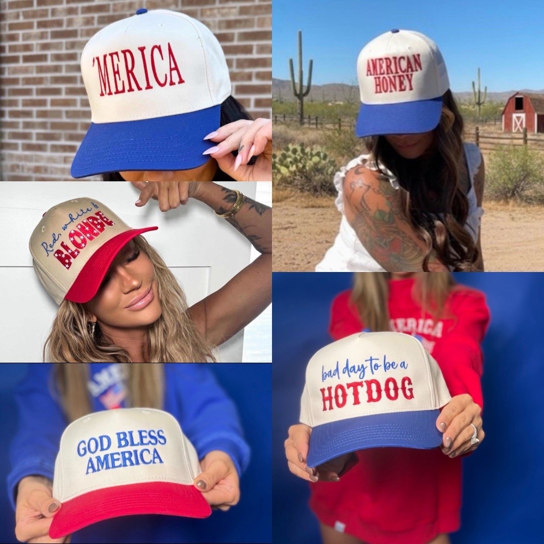 POV: your 4th of July outfit was missing the perfect trucker hat 🇺🇸✨ These are giving backyard BBQ, lake day, fireworks & country concert vibes all in one ❤️🤍💙 20% off code; jessieheatherly

#LTKootd