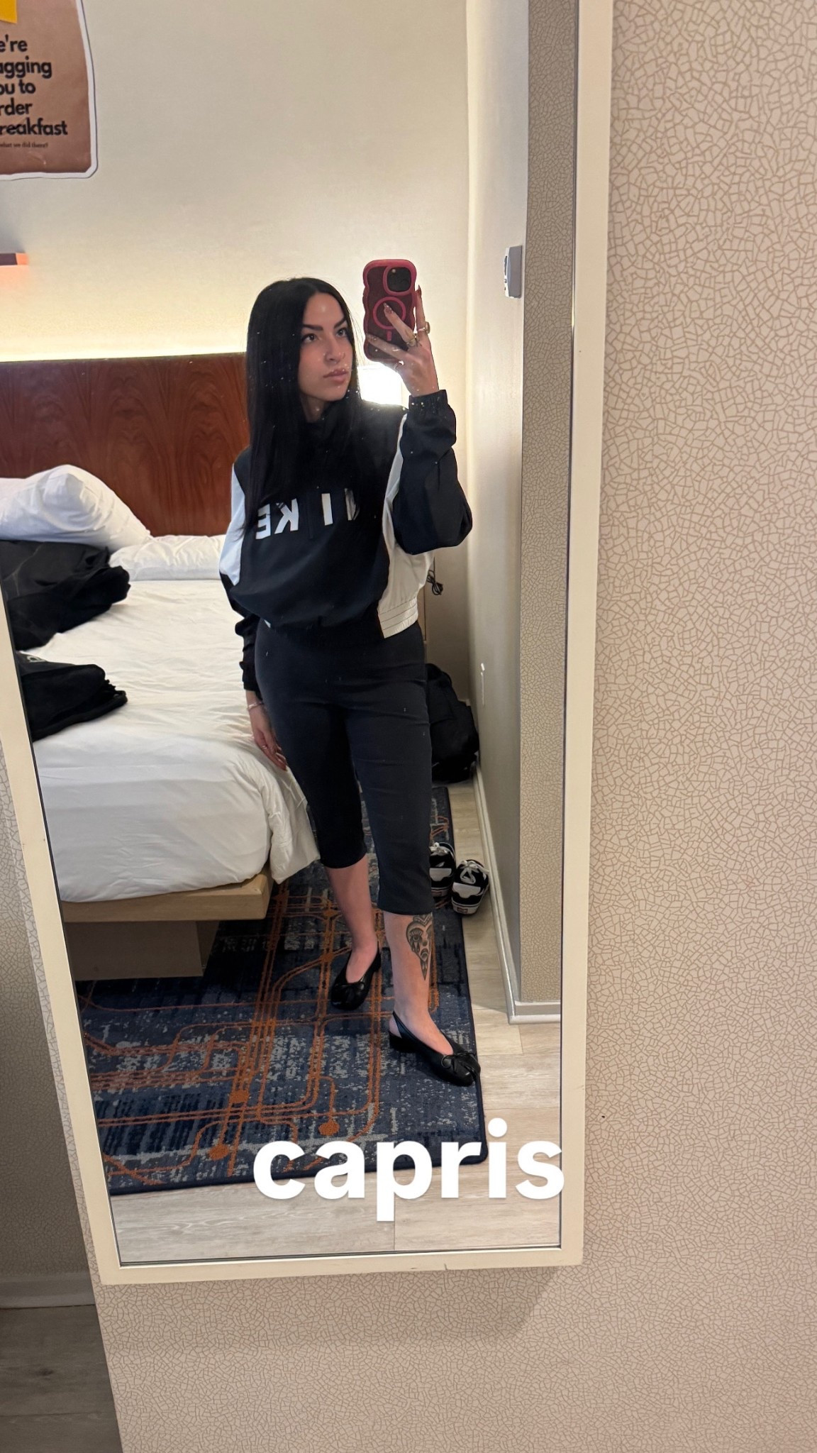 Loving this capri and windbreaker look i wore in nyc today. Full fit is from urban outfitters 🖤 

#LTKPetite #LTKmomlife #LTKootd