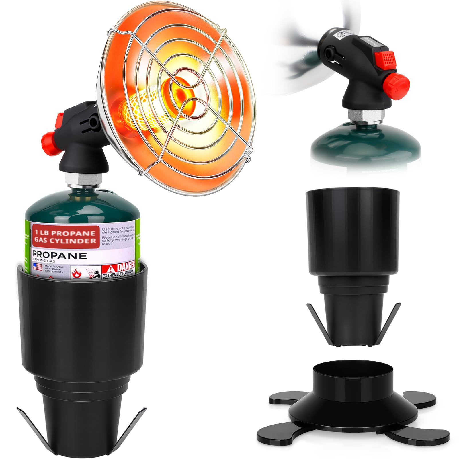 Golf Cart Heater, Portable Propane Heater with Self Igniter, 2-in-1 Outdoor Space Heaters with Cu... | Amazon (US)