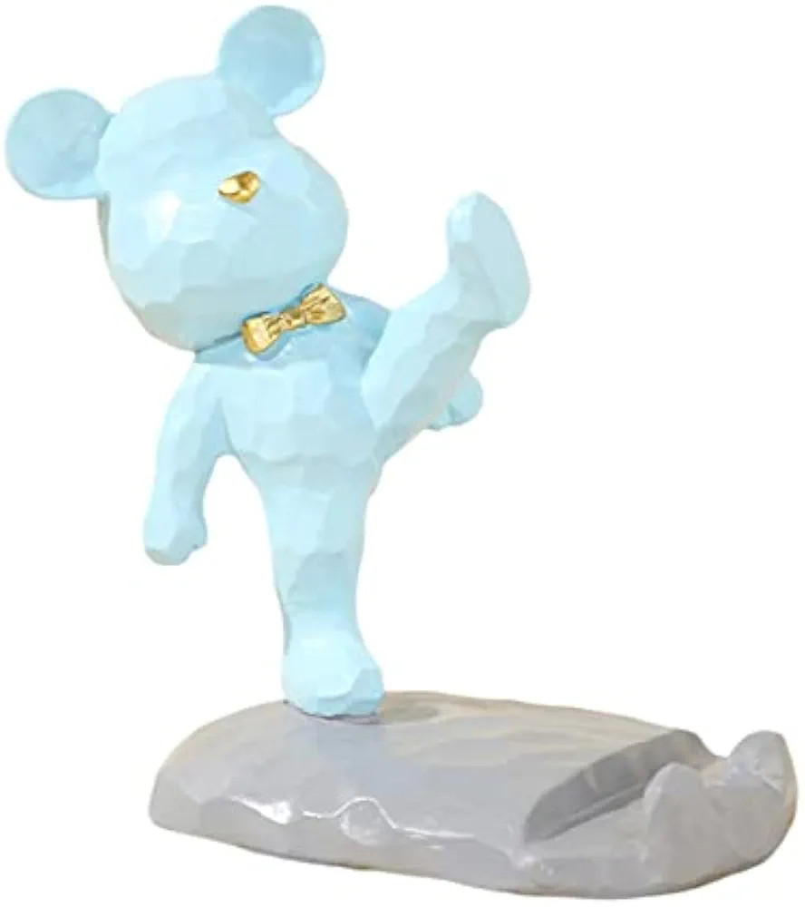 Bear Statue Mobile Stand Cartoon Crafts Portable Desk Phone Holder Cute Bear Statue Home Decor an... | Amazon (US)
