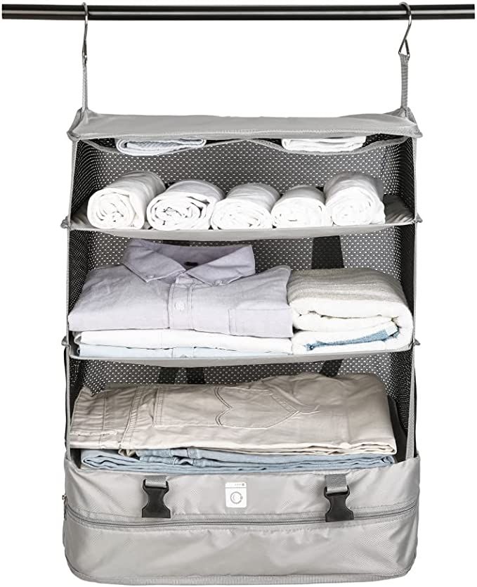 Suitcase & Luggage Travel Space Saver Organizer a Portable Hanging Closet for Easy Garment Packin... | Amazon (US)