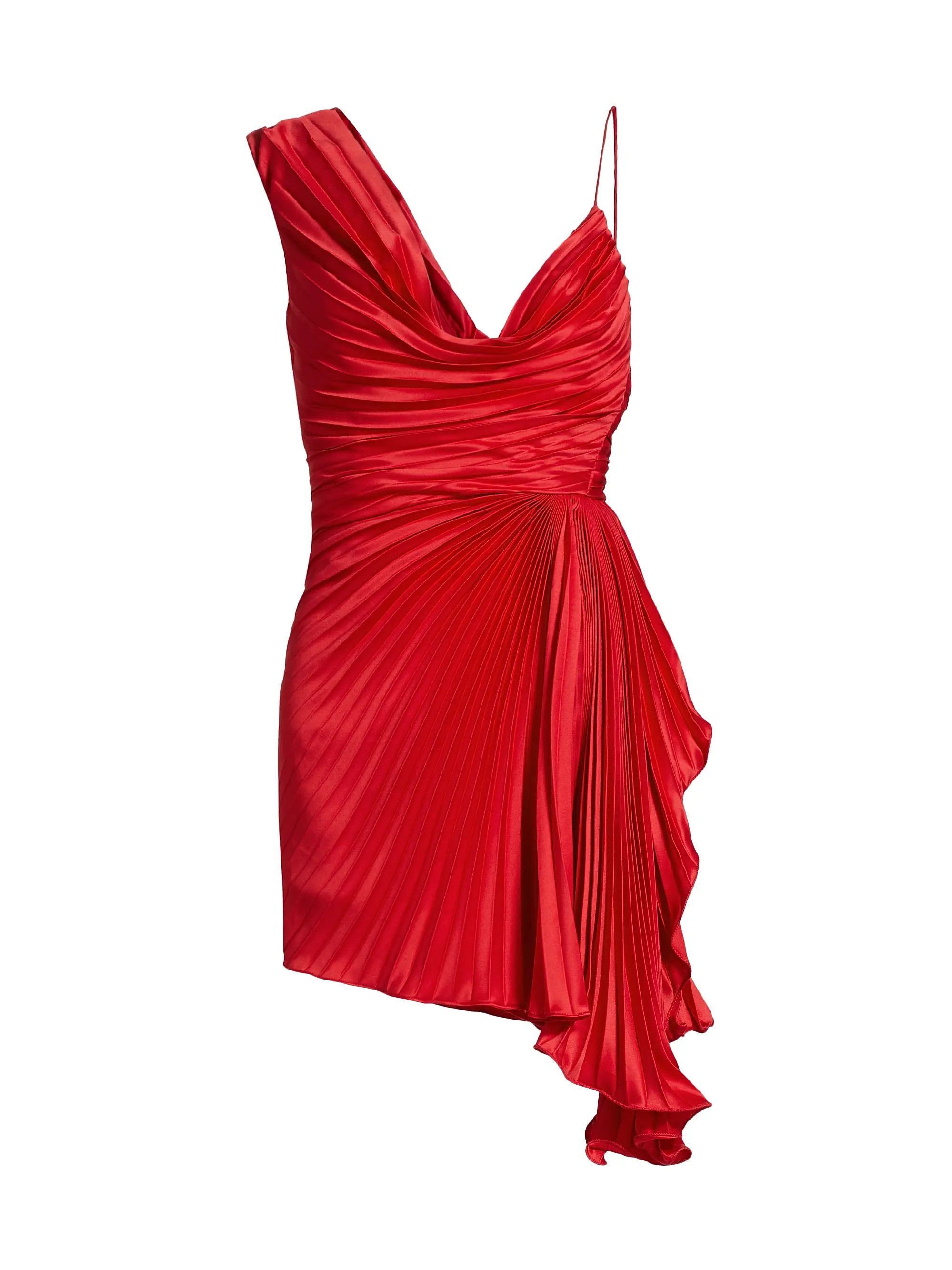 Shop Amur Gwenn Pleated Minidress | Saks Fifth Avenue | Saks Fifth Avenue