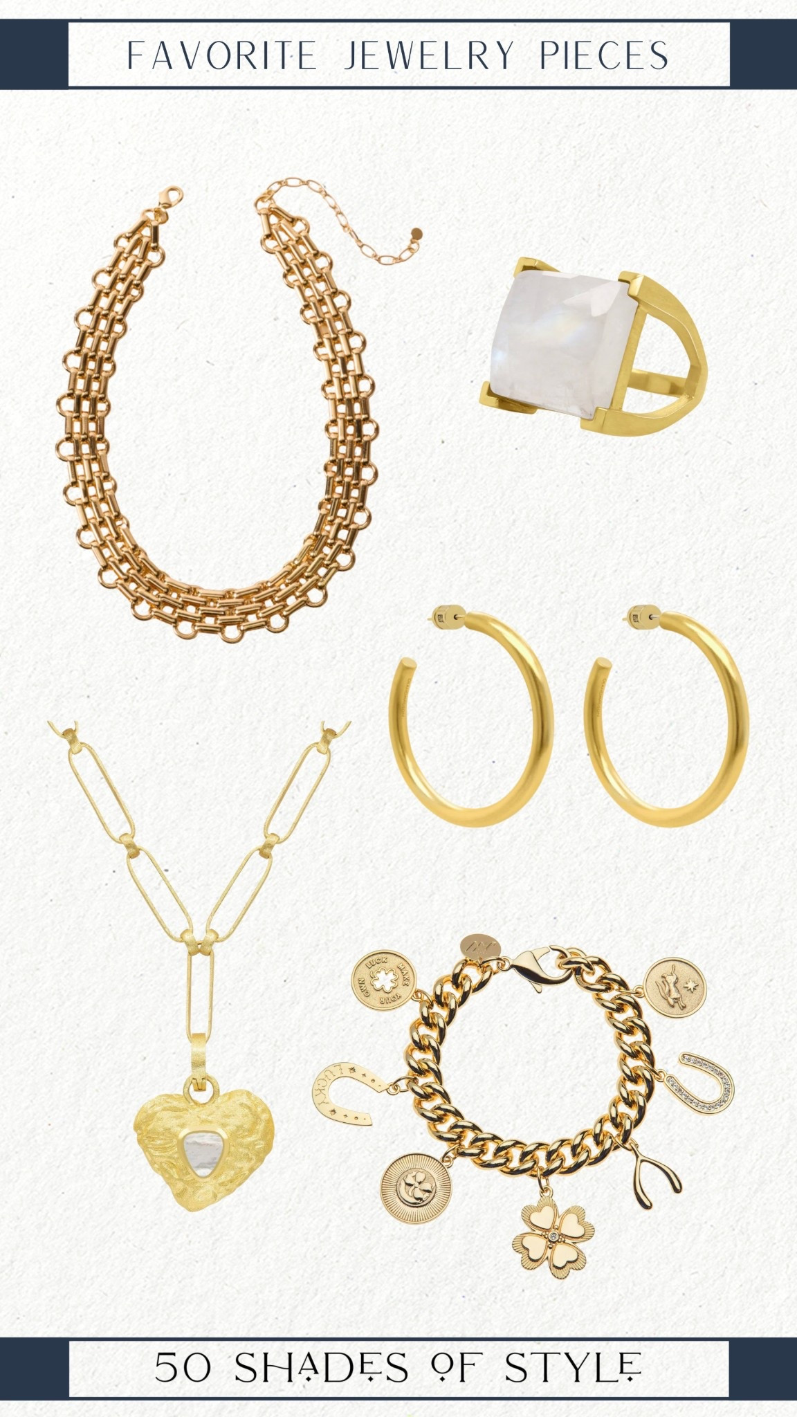 gold jewelry, gold necklace, gold hoop earrings, gold bracelet, gold ring 

#LTKOver40 #LTKSeasonal #LTKootd