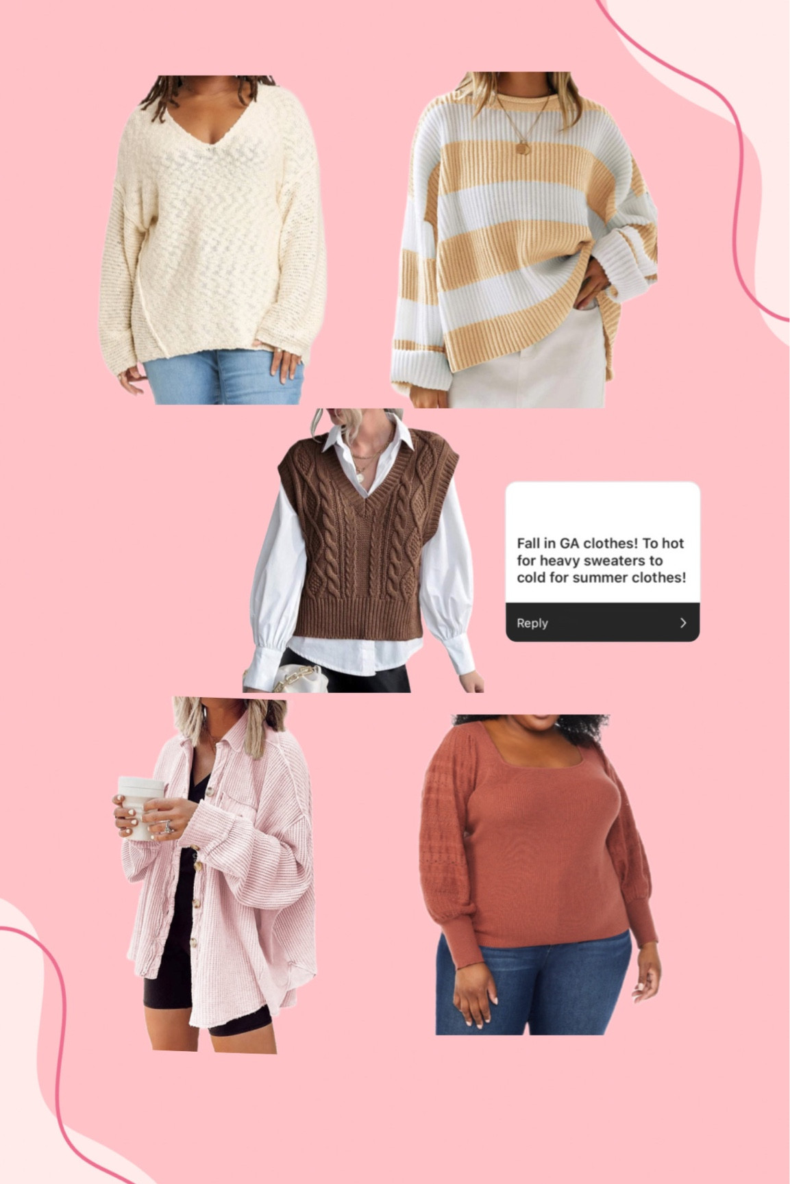 Lightweight fall sweaters 

#LTKstyletip #LTKcurves #LTKSeasonal