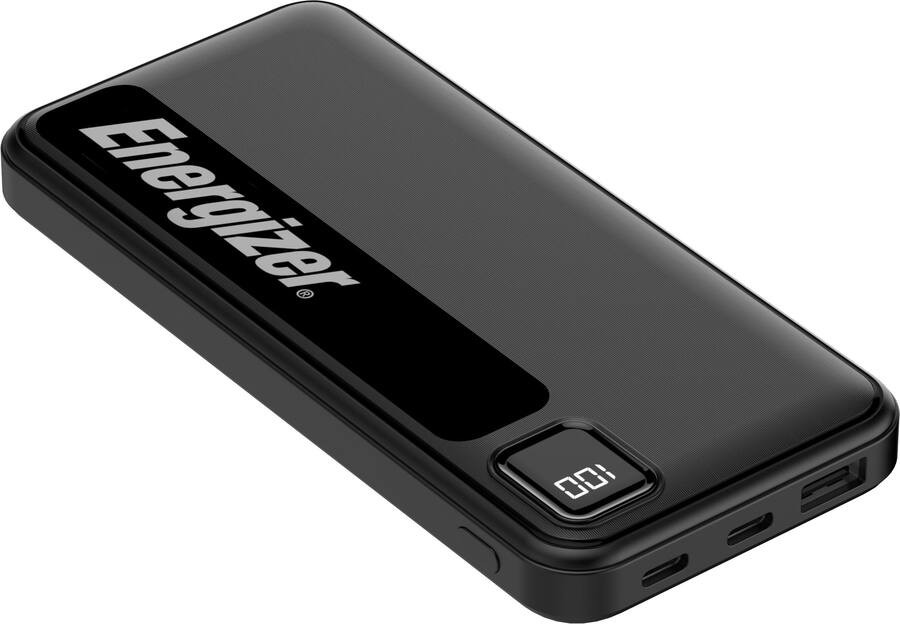 Energizer - MAX 10,000mAh 15W USB-C 3-Port Universal Portable Battery Charger/Power Bank w/ LCD s... | Best Buy U.S.