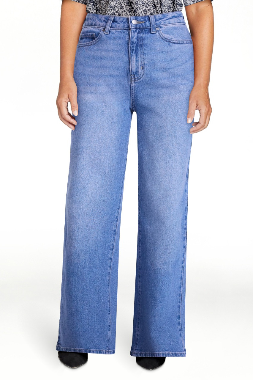Scenario Women's Wide Leg Jeans, Sizes 0-20 | Walmart (US)