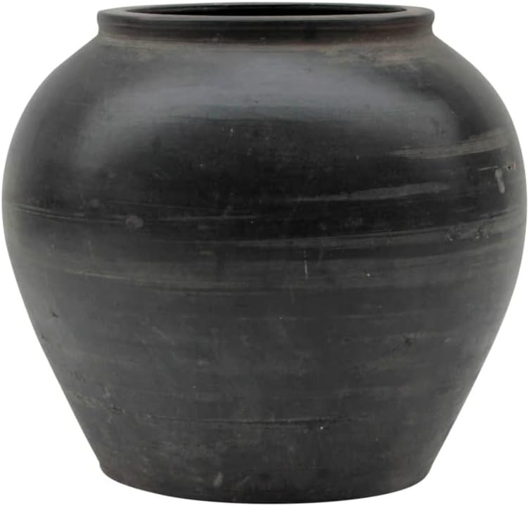 Artissance Home Large Vintage Charcoal/Gray pottery Jar, Gray (Size & Color Vary) | Amazon (US)
