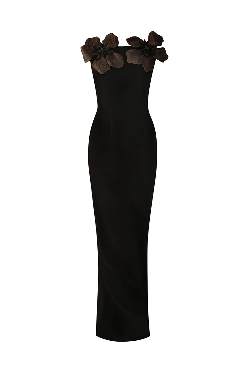 FLORAL SATIN CREPE DRESS | LECIA | CULT MIA | CULT MIA UK LTD