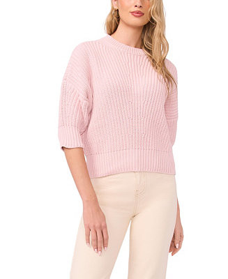Women's Drop Shoulder Crewneck Sweater | Macy's