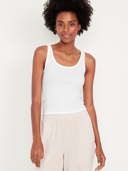 Ribbed Crop Tank Top | Old Navy (US)