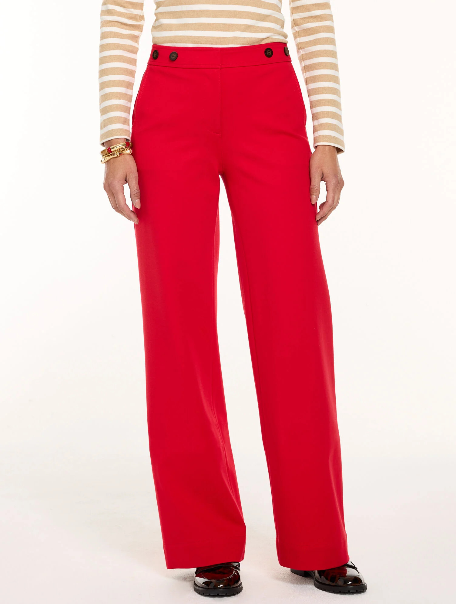 Polished Ponte Wide Leg Pants | Talbots