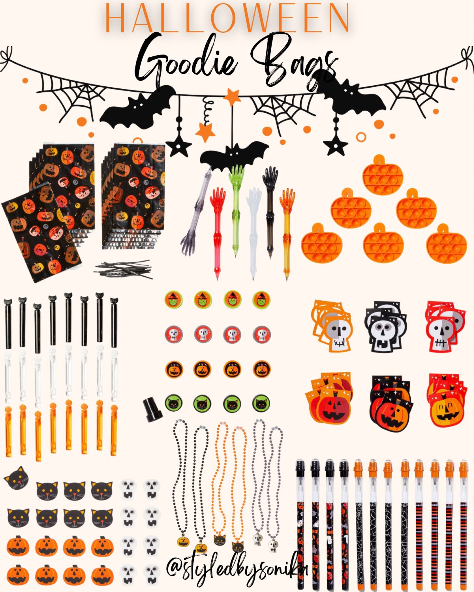 Halloween goodie bags
Kids
School ideas
Halloween ideas 
Halloween favors 

#LTKHalloween #LTKkids #LTKparties