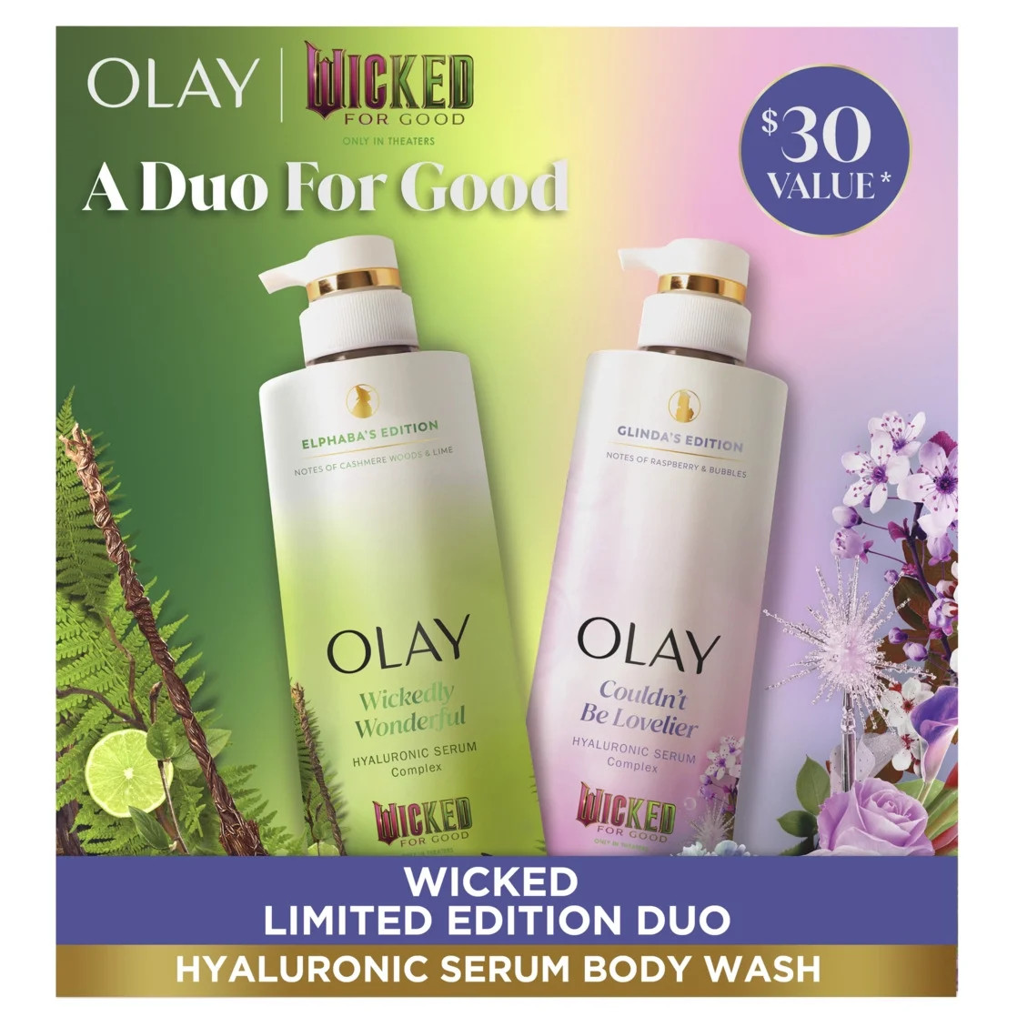 Olay Wicked Holiday Gift Pack: Enchanting Duo of Hydrating Body Washes - Glinda & Elphaba Serum B... | Walmart (US)