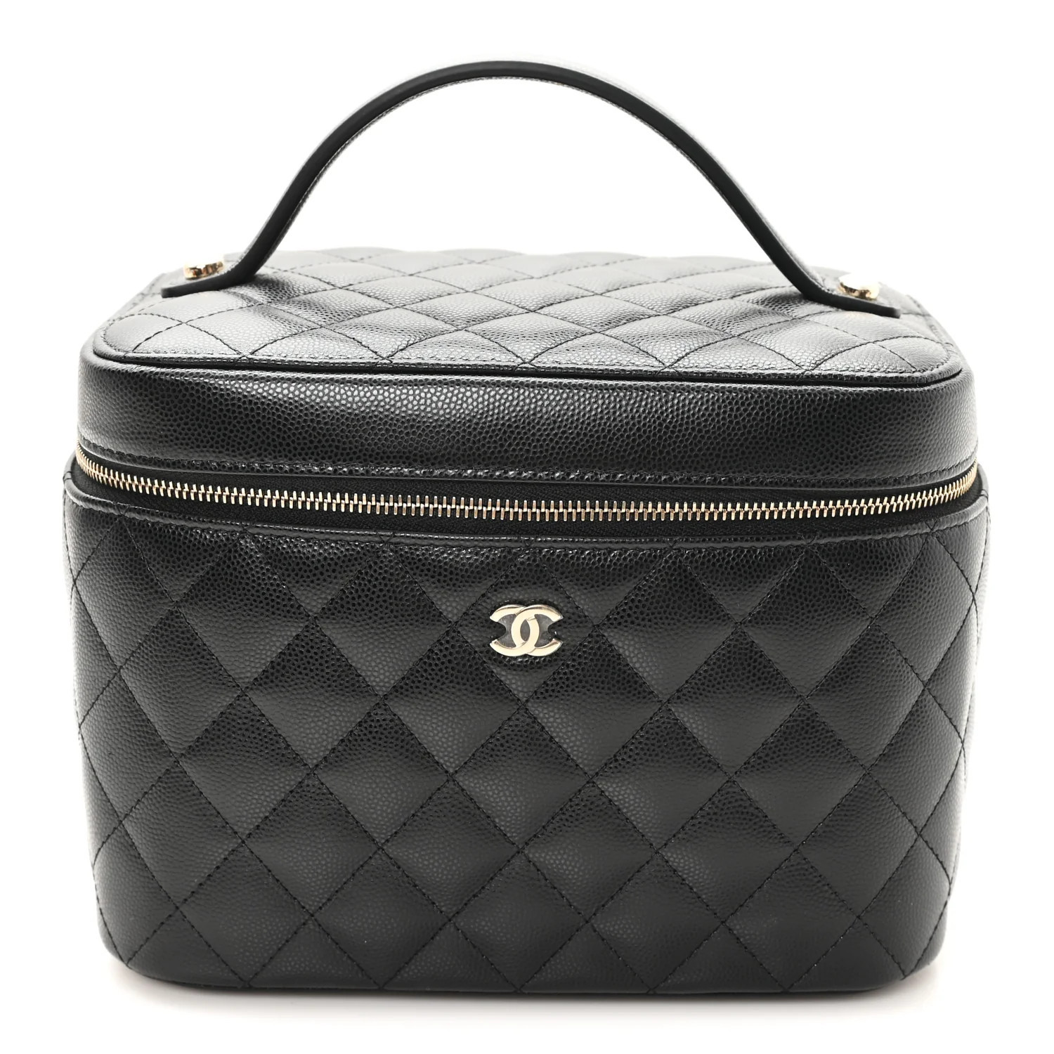 Chanel Caviar Quilted Large Vanity Pouch Black | FASHIONPHILE (US)
