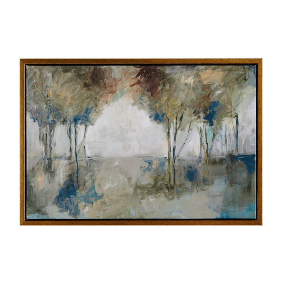 Muted Trees At Dusk Framed Wall Canvas, Adult Unisex | Target